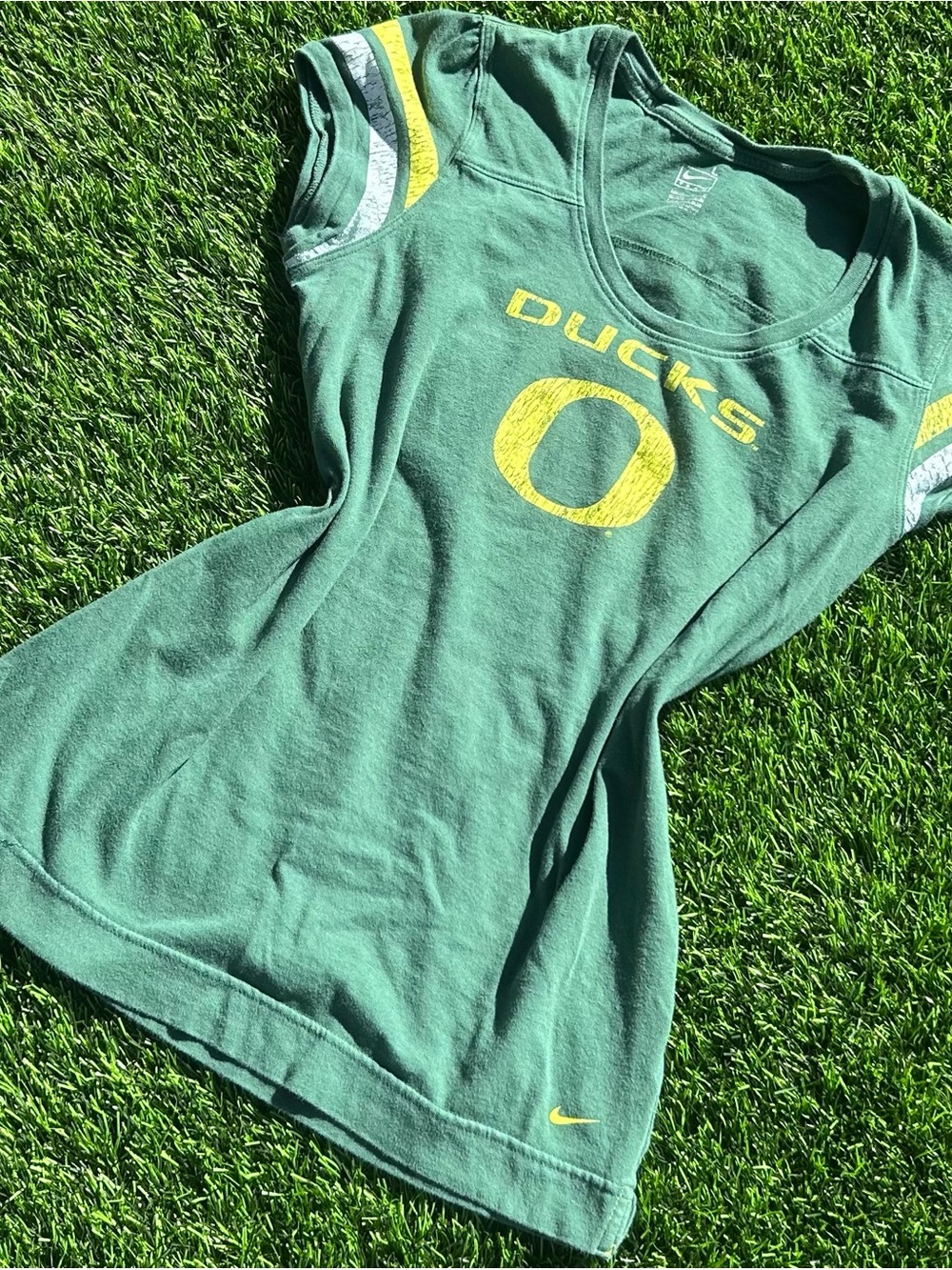 Nike Girls Green & Yellow Oregon Ducks Tank Top